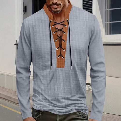 Men's long sleeve shirt with a modern lace design Amarae
