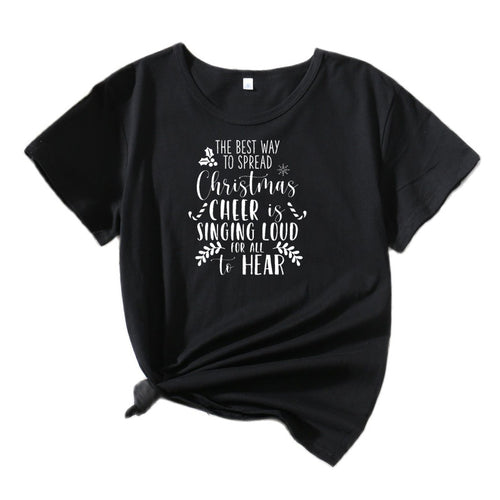 Ladies Holidays Joy Quote T-Shirt Amarae