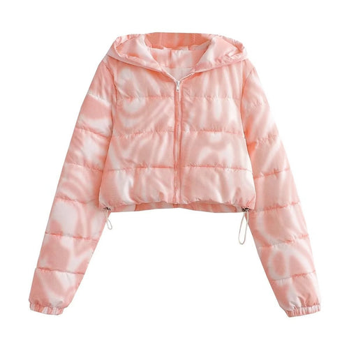 Cropped transition jacket for women with a modern geometric print and practical pockets Amarae