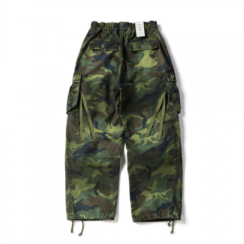 Unisex locker cut cargo pants with banana appliqué, large patch pockets and adjustable hem Amarae