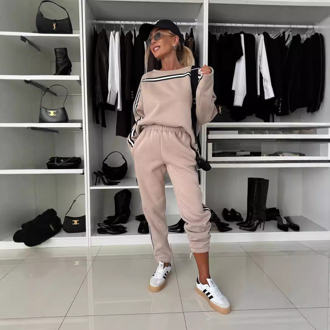 Ladies modern sporty tracksuit with stripes Lune London