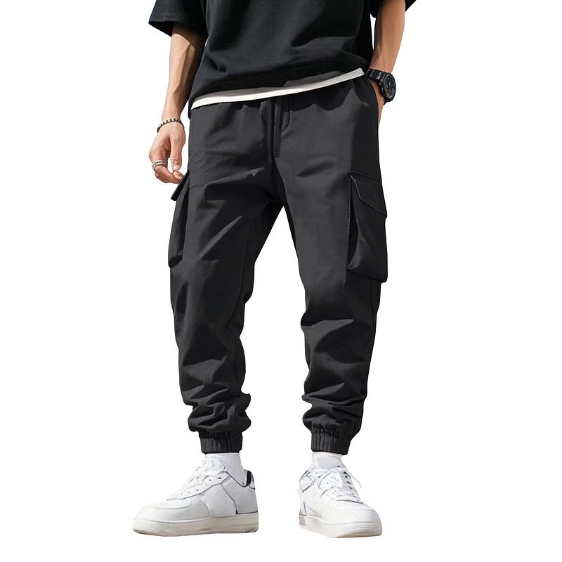 Men's cargo pants with elastic waistband and multifunctional pockets Lune London