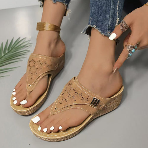 Elegant slide sandals for ladies with cutouts Amarae