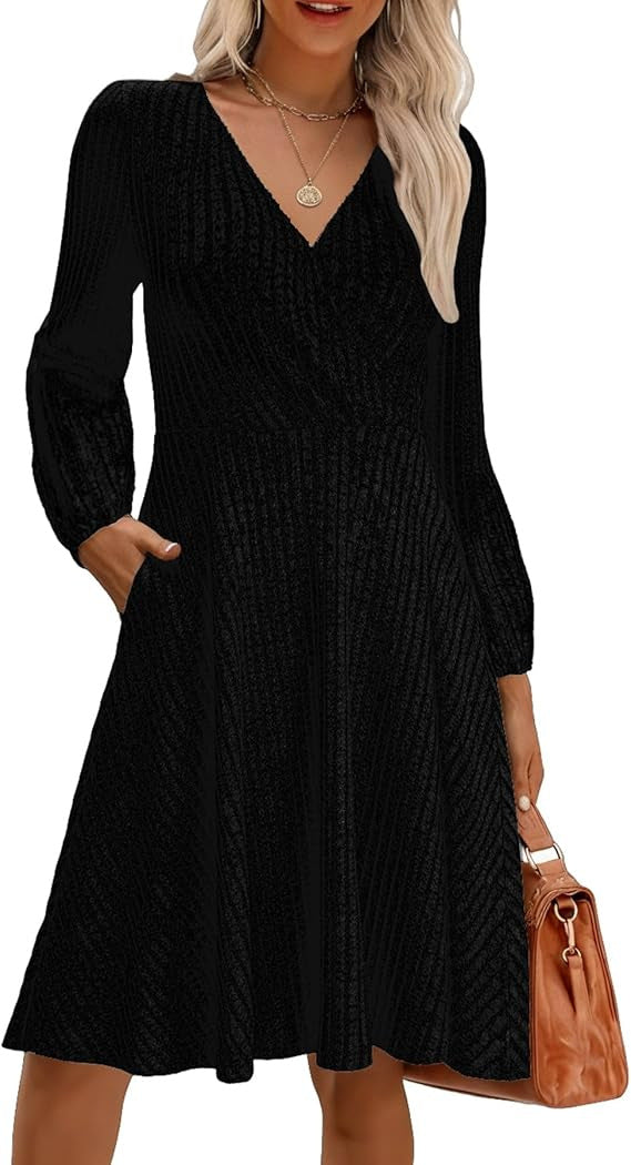 Robe mini en viscose élégante pour femmes avec un haut structuré et des manches volumineuses Chic & Stil