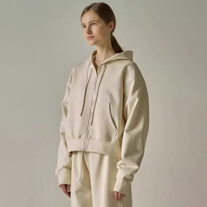 Veste à capuche pour femmes avec zipp et poches latérales Chic & Stil