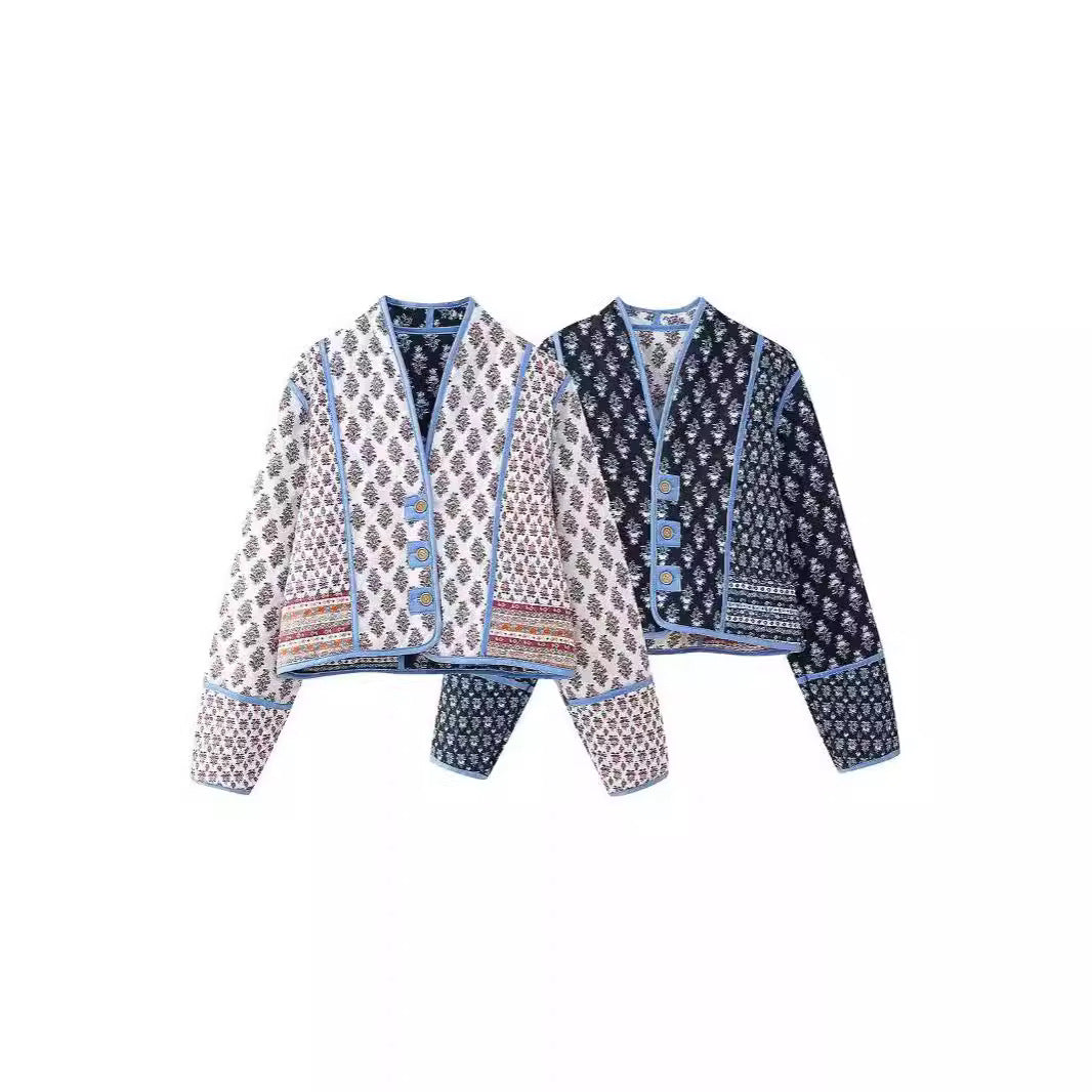 Ladies fashion jacket rich in details with floral design Amarae