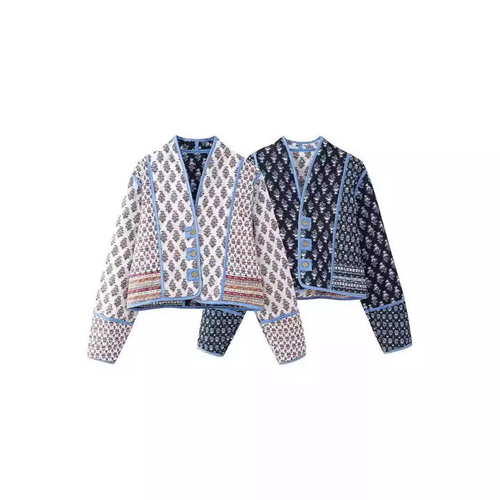 Ladies fashion jacket rich in details with floral design Amarae
