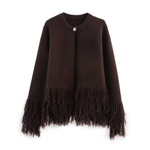 Ladies trendy fringed jacket Amarae