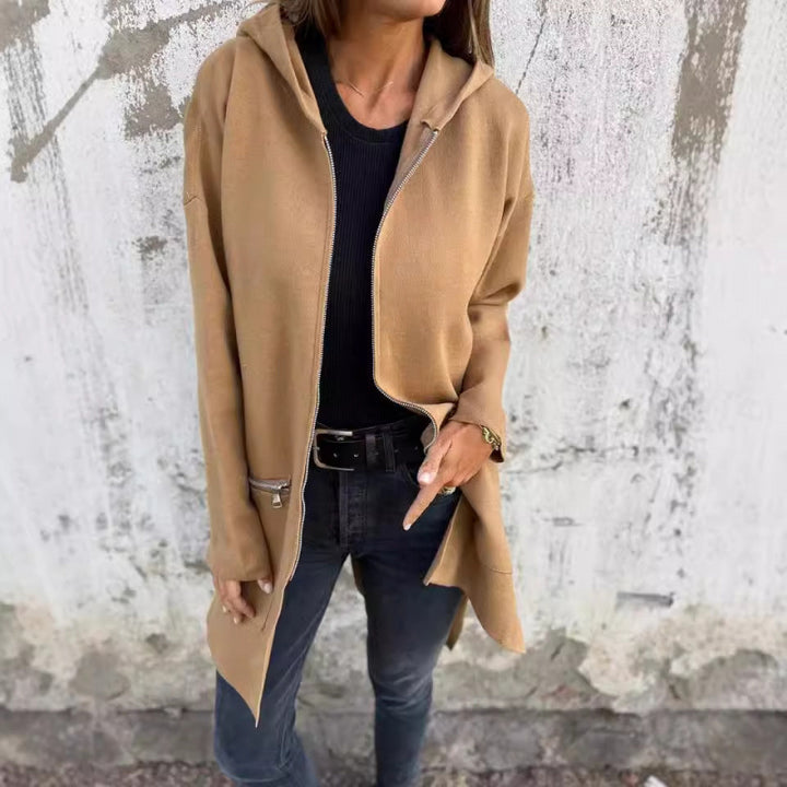 Ladies elegant jacket with zipper and pockets Lune London
