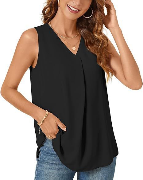 Women V-Neck Pleated Casual Top Lune London
