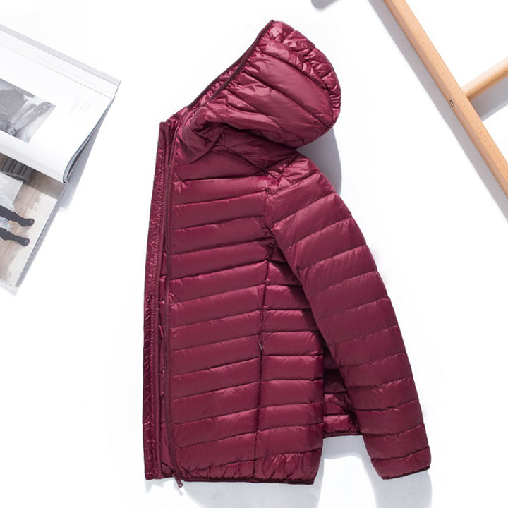 Men's Ultralight Quilted Hooded Jacket with Windproof Microfiber Filling Amarae
