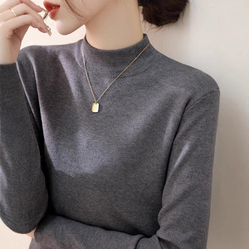 Pull élégant à col roulé pour femmes en mélange de coton de haute qualité Chic & Stil