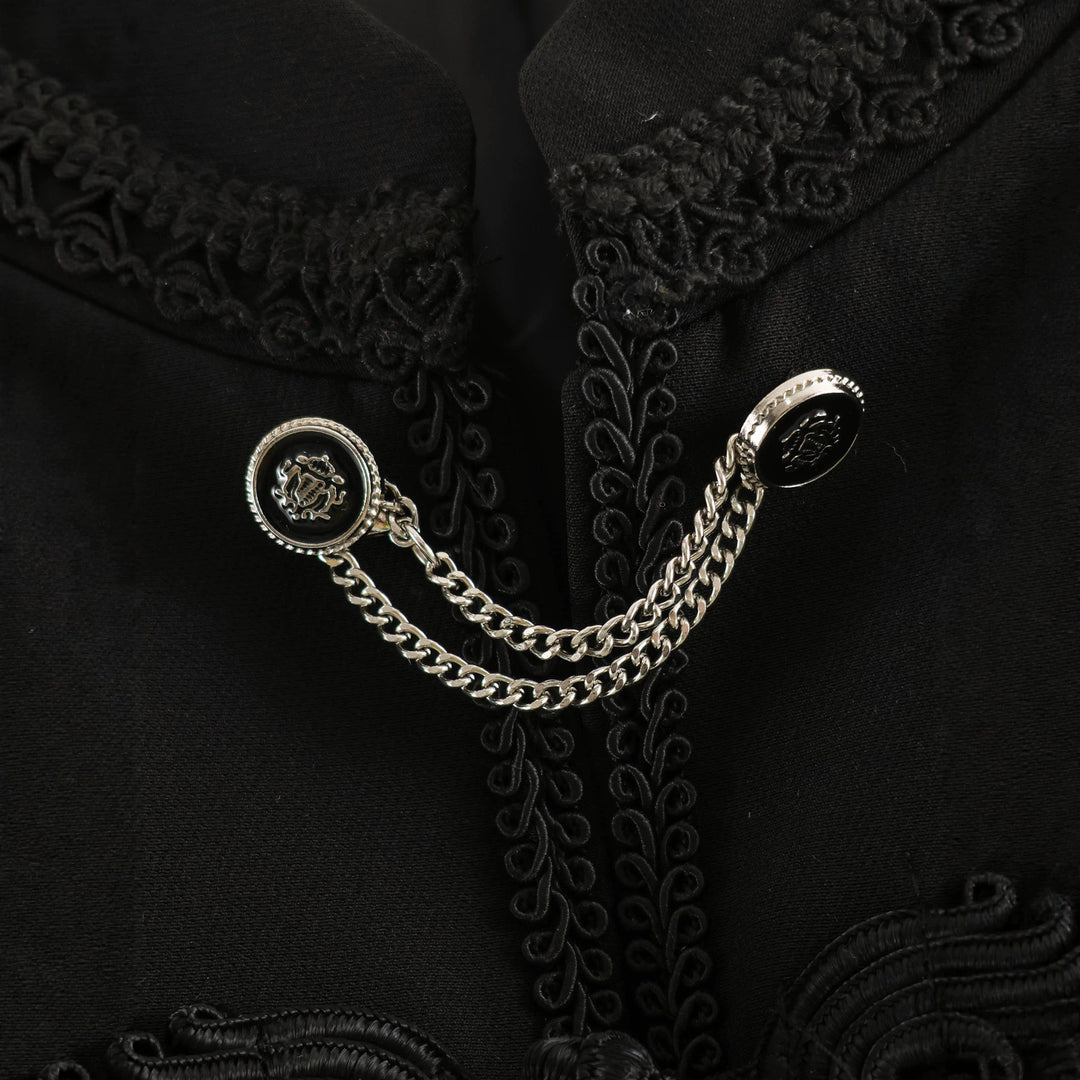 Women's tailored short jacket in Habsburg-inspired military style with cord closure Amarae