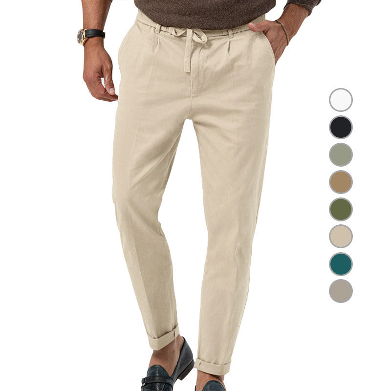 Casual chino pants for men with adjustable waist and side pockets Lune London