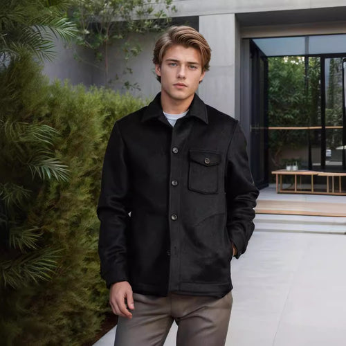 Wool jacket for men with practical chest pocket Amarae