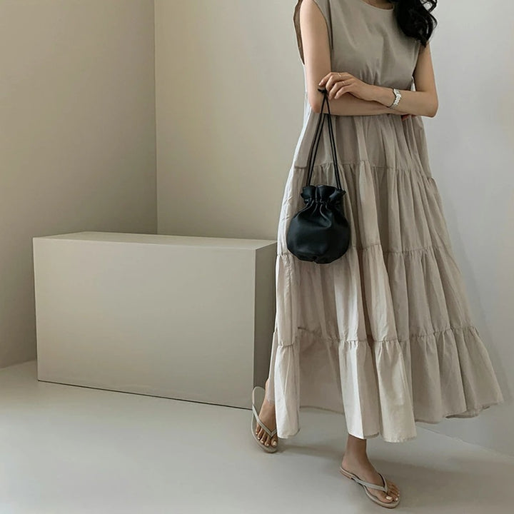 Lune London women's tiered maxi dress
