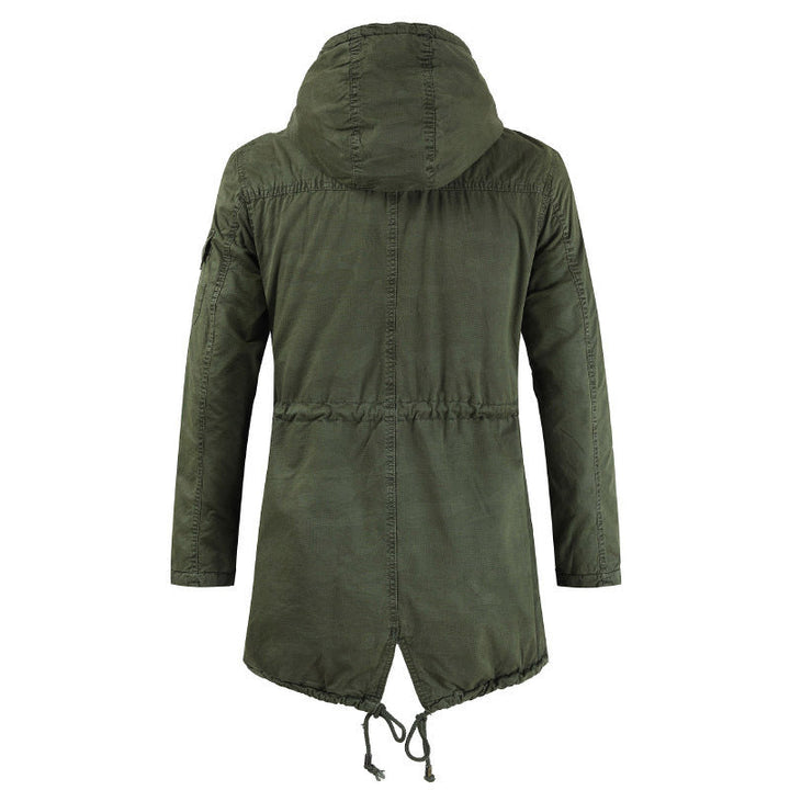 Men's Casual and Functional Parka Jacket with Hood and Practical Pockets Chic Und Stil