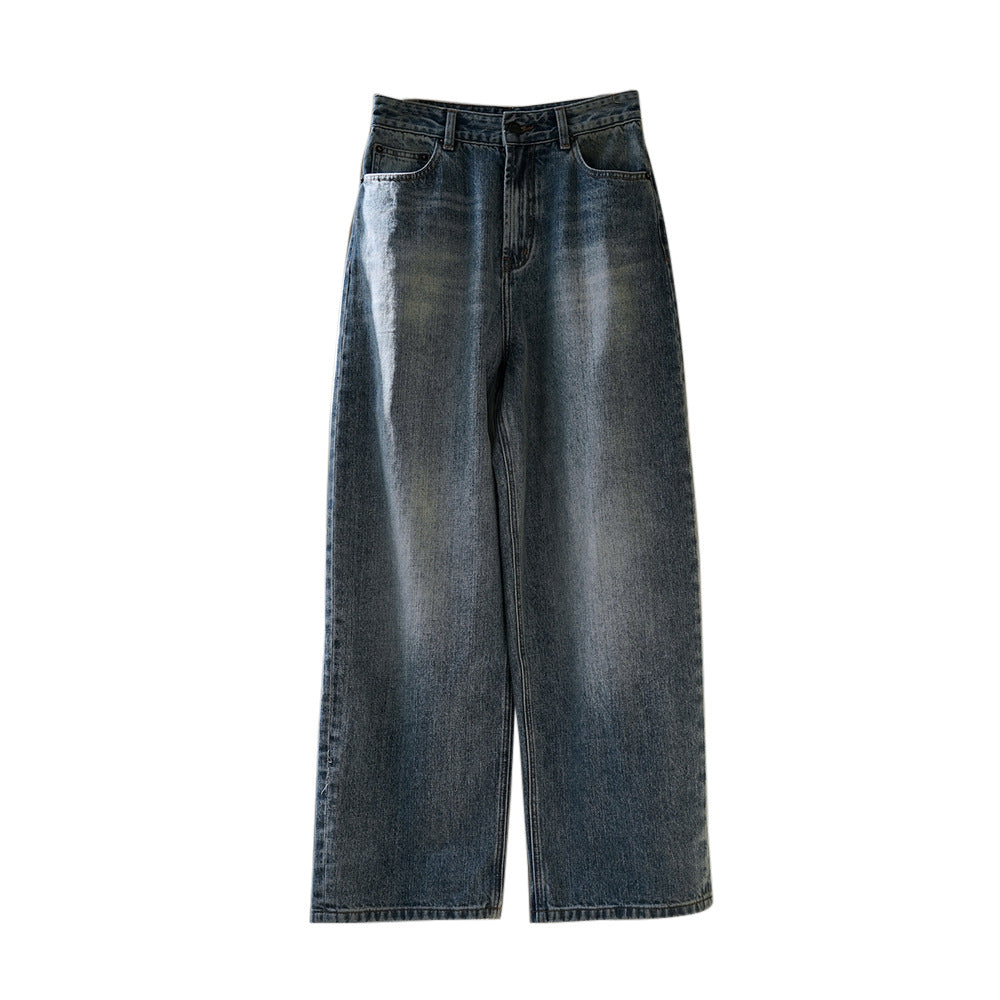 Ladies loose-fitting vintage denim pants with extra wide leg and high waist Amarae