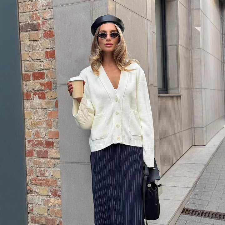 Oversized knit jacket for ladies Lune London