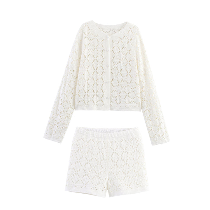 Leisure bikini set for women with crochet top and shorts Lune London