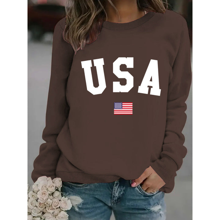 Women's sweatshirt with modern USA statement and cozy fit Lune London