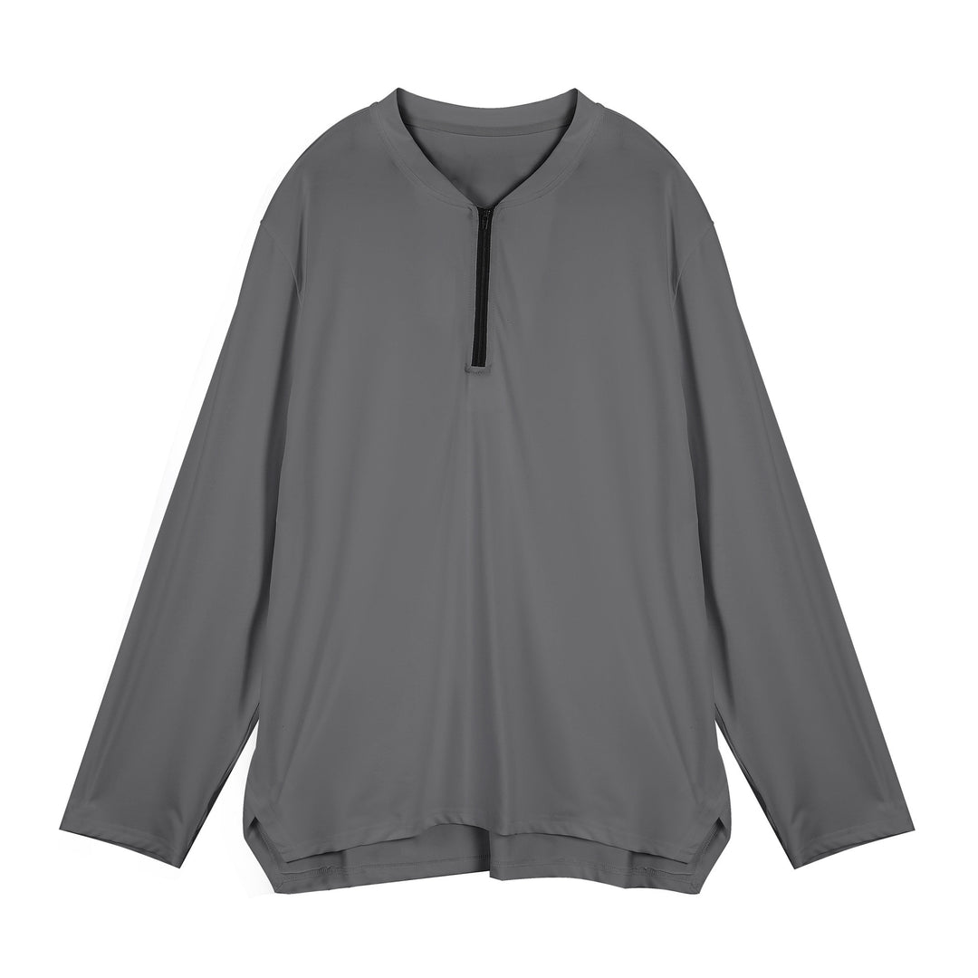 Functional long-sleeve shirt for men with high collar and zipper Lune London