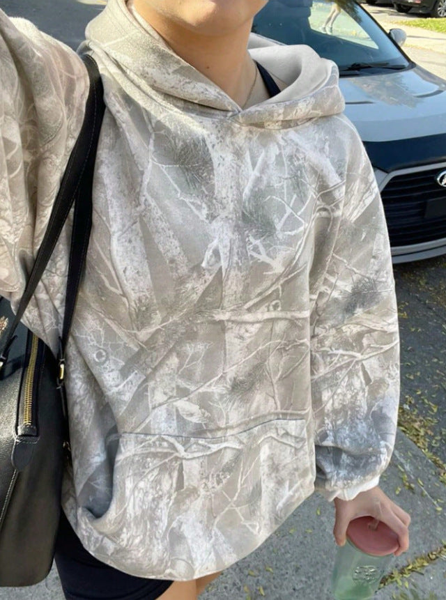 Sweat à capuche décontracté pour femmes avec motif camouflage Chic & Stil