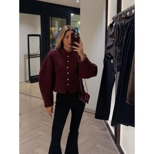 Ladies fashionable cardigan with striking buttons Amarae