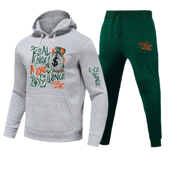 Ladies Sports hoodie and jogging pants set with creative inscription Lune London