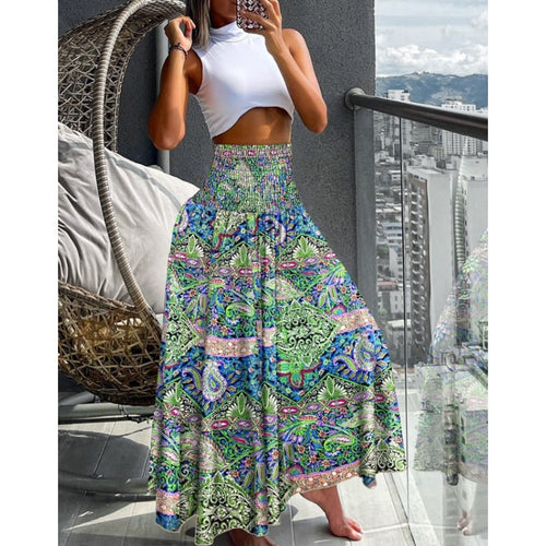 Women Bohemian Chic Maxi Skirt