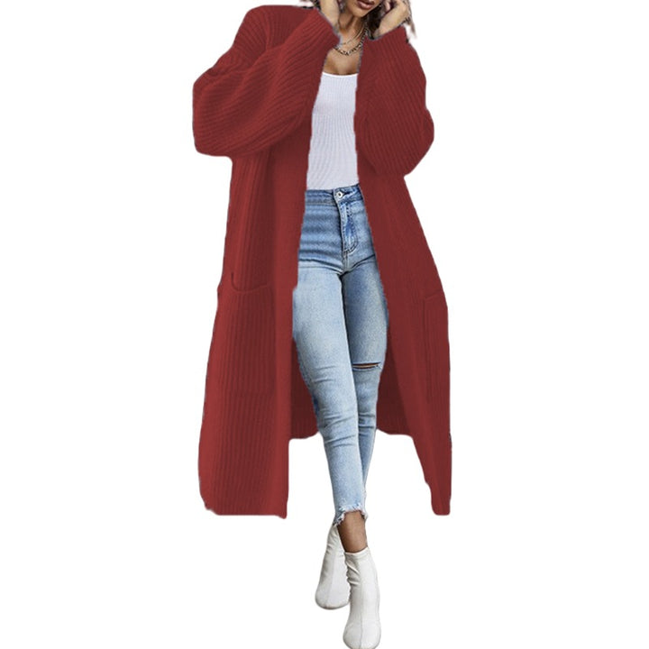 Knitted coat for women with deep pockets and casual cut Lune Londonl