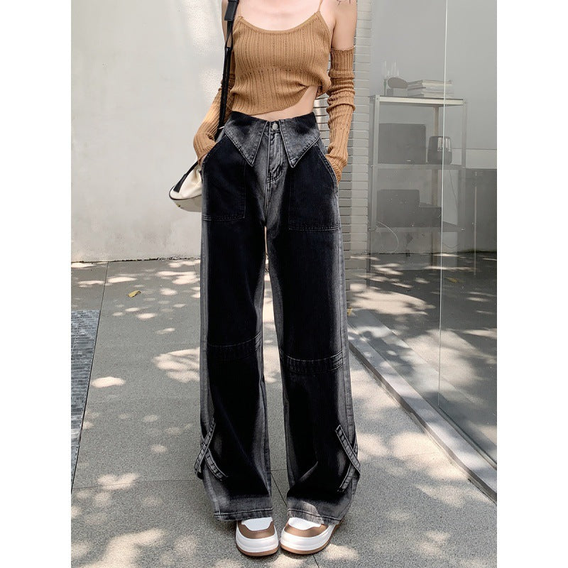 Jeans larges pour femmes avec des fentes latérales innovantes Chic & Stil