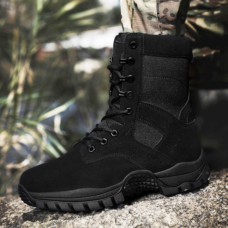 Men's high-cut insertion boots made of suede and Cordura mix with profiled multi-terrain grip Amarae