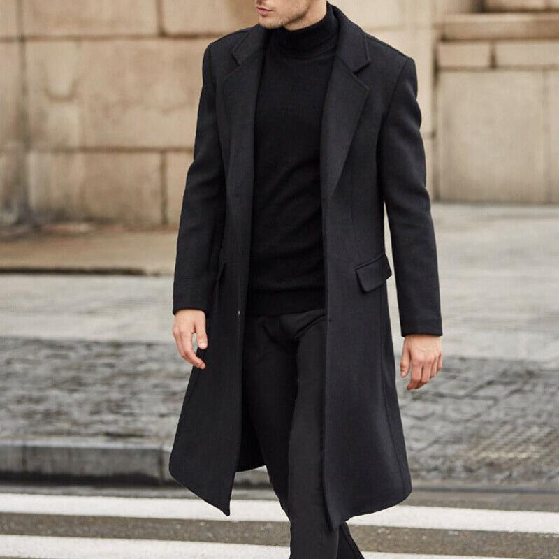 Elegant long coat for men with slim fit Amarae