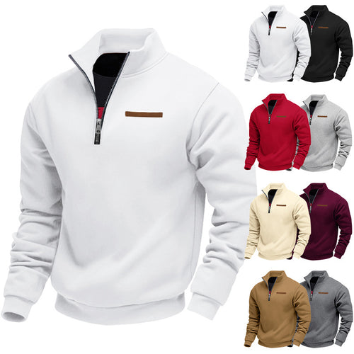 Men's trendy hoodie with half-zip and high-quality details Amarae