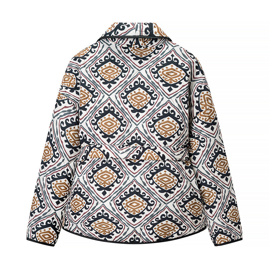 Trendy blazer jacket for women with adjustable waist belt and unique pattern Lune London