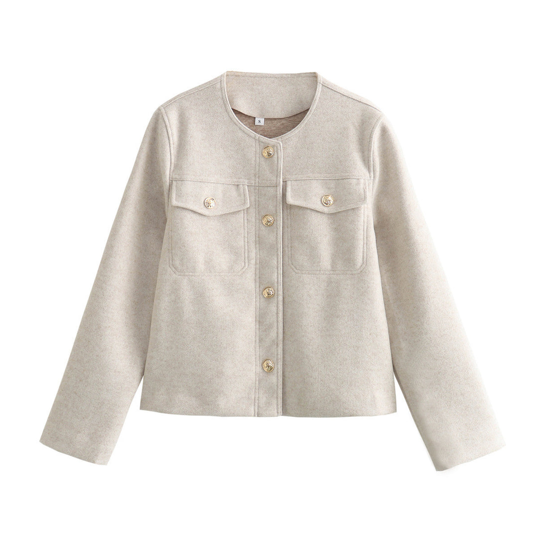 Modern jacket for women in soft materials with textured design Amarae