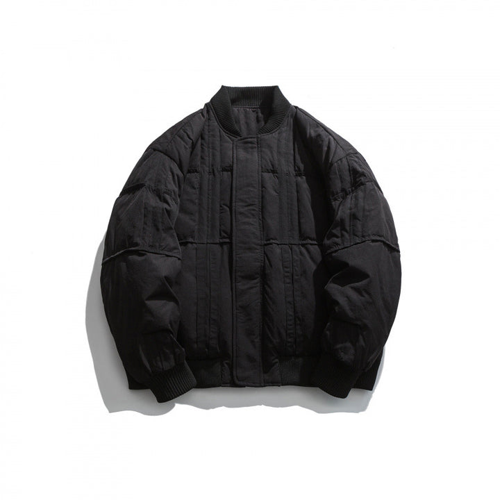 Unisex Boxy padded bomber jacket with ribbed cuffs and boxy silhouette Amarae