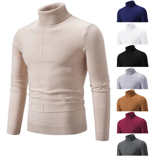 Elegant turtleneck sweater for men with a modern cable pattern Amarae