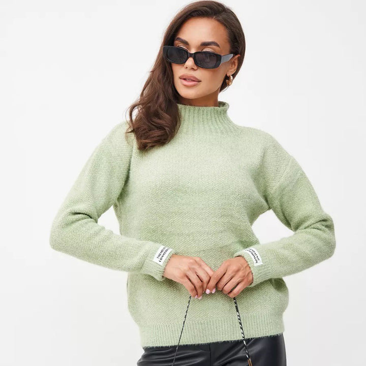 Pull femme à col haut en tricot doux Chic & Stil
