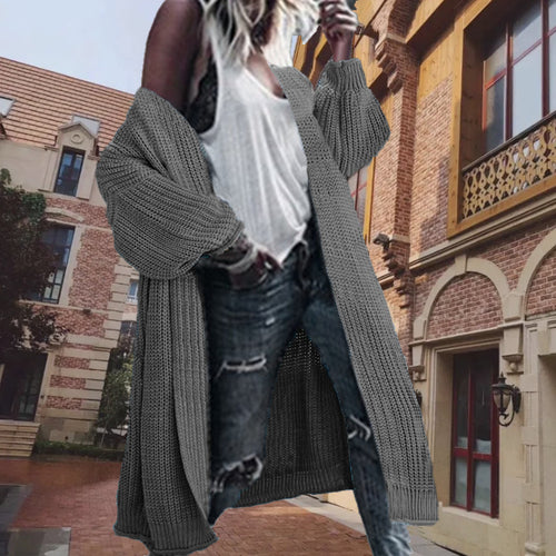 Chunky knit cardigan for women in a relaxed oversized chic style
