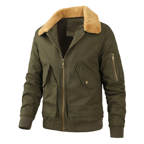 Men's biker jacket with removable faux fur collar and versatile pockets Amarae