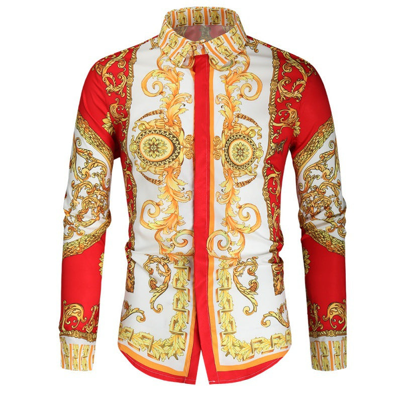 Luxury shirt for men with an impressive baroque pattern Amarae