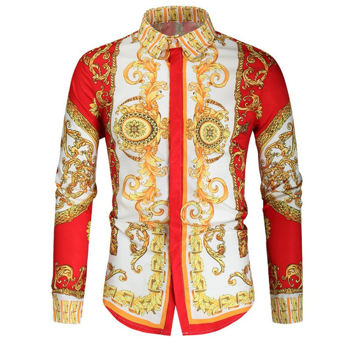 Luxury shirt for men with an impressive baroque pattern Amarae