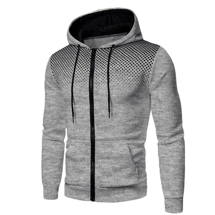 Sporty hooded jacket for men with full zipper and breathable inserts Lune London