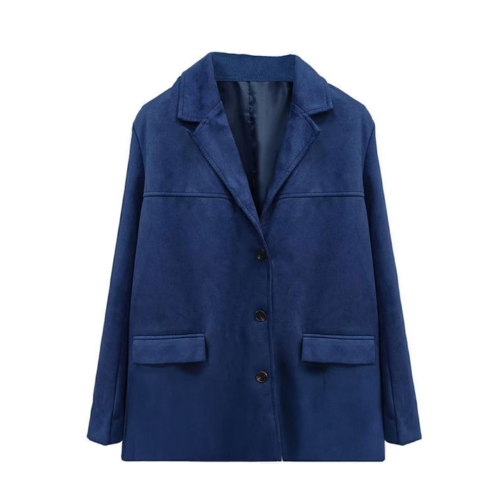 Veste en Suède Élégante pour Femmes avec Coupe Classique et Deux Poches Chic & Stil