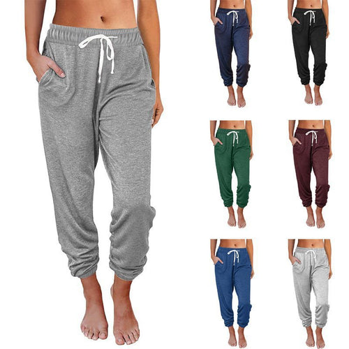 Women Comfortable and Casual Jogging Pants with Elastic Waist and Side Pockets Amarae