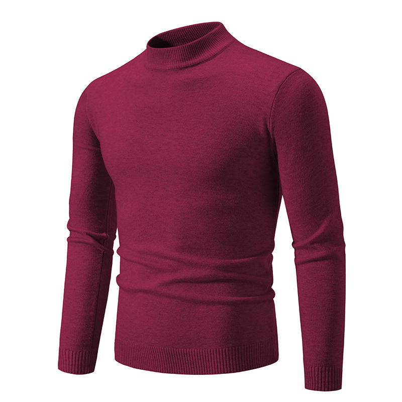 Lightweight knitted sweater for men with high collar and elastic cuffs Lune London