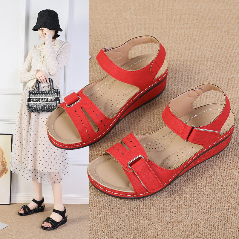 Lune London adjustable comfort wedge sandals for women