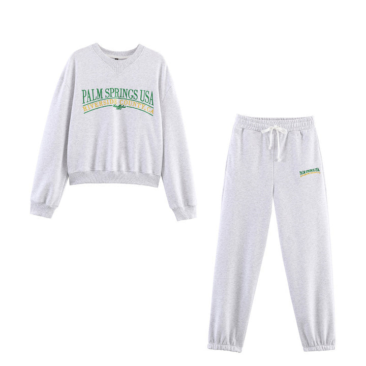 Sports pants for women with elastic waistband and practical logo Lune London